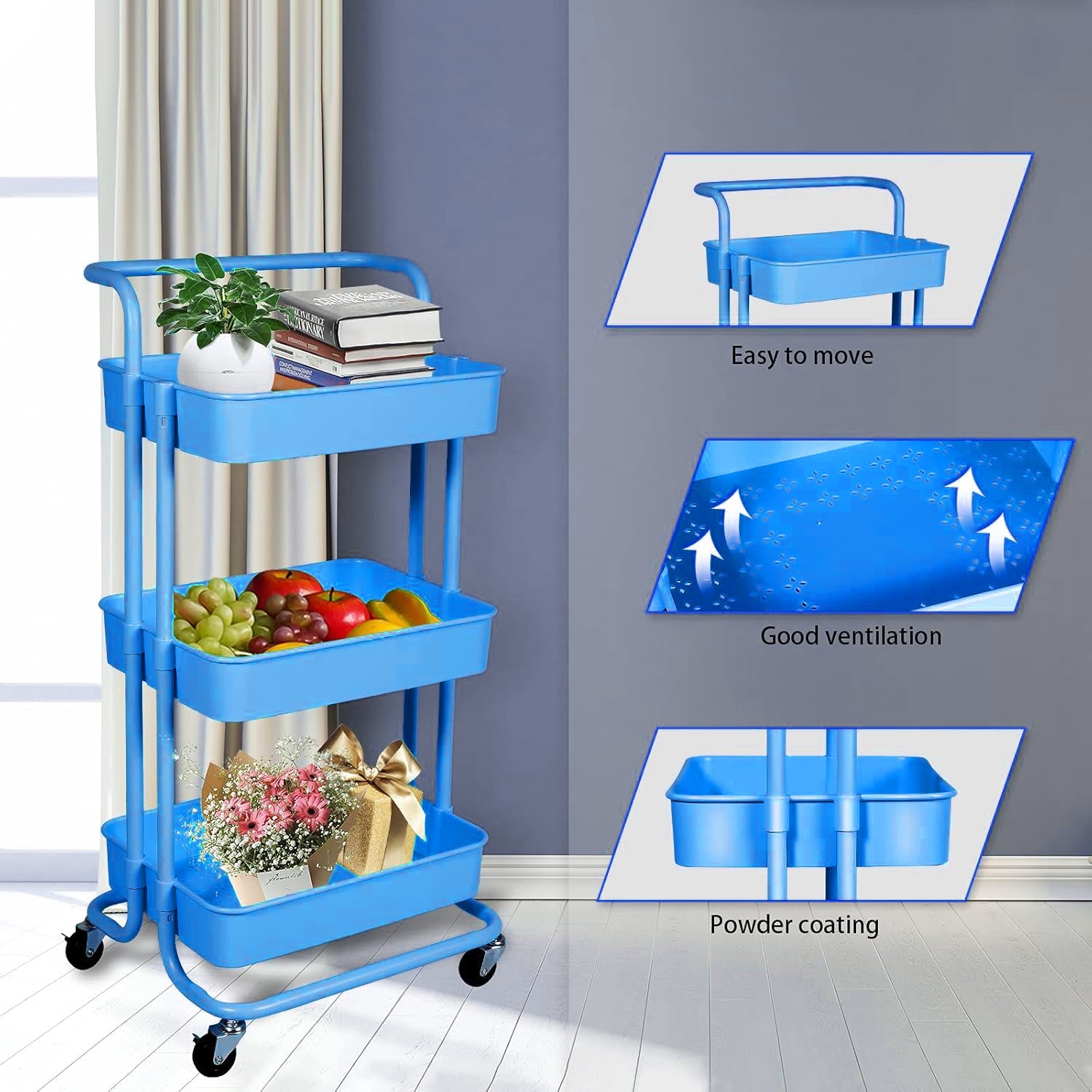 3-Tier Organizer Trolley by Matrix