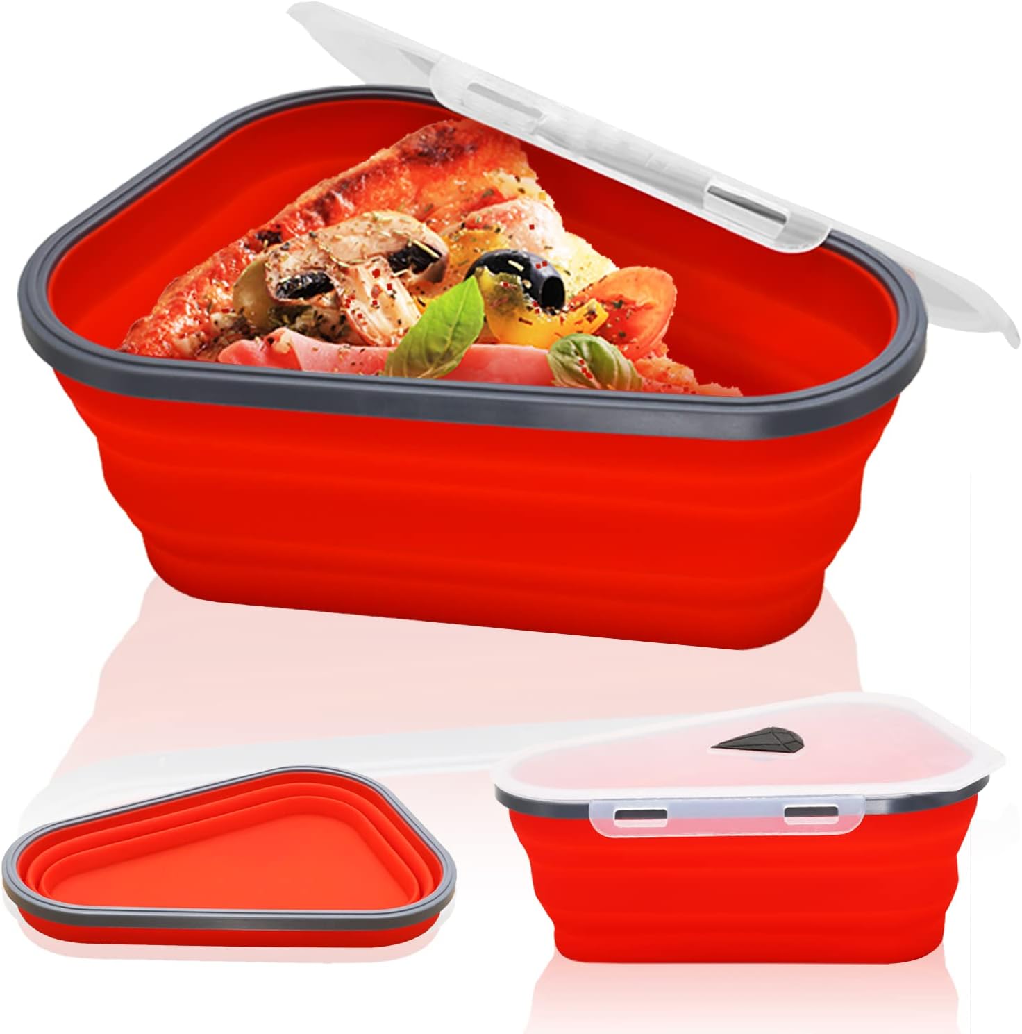 PizzaMate Reusable Storage Container with 5 Serving Trays