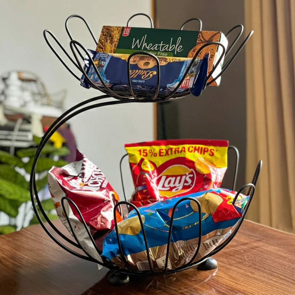 2-Tier Crescent Fruit Basket by Matrix