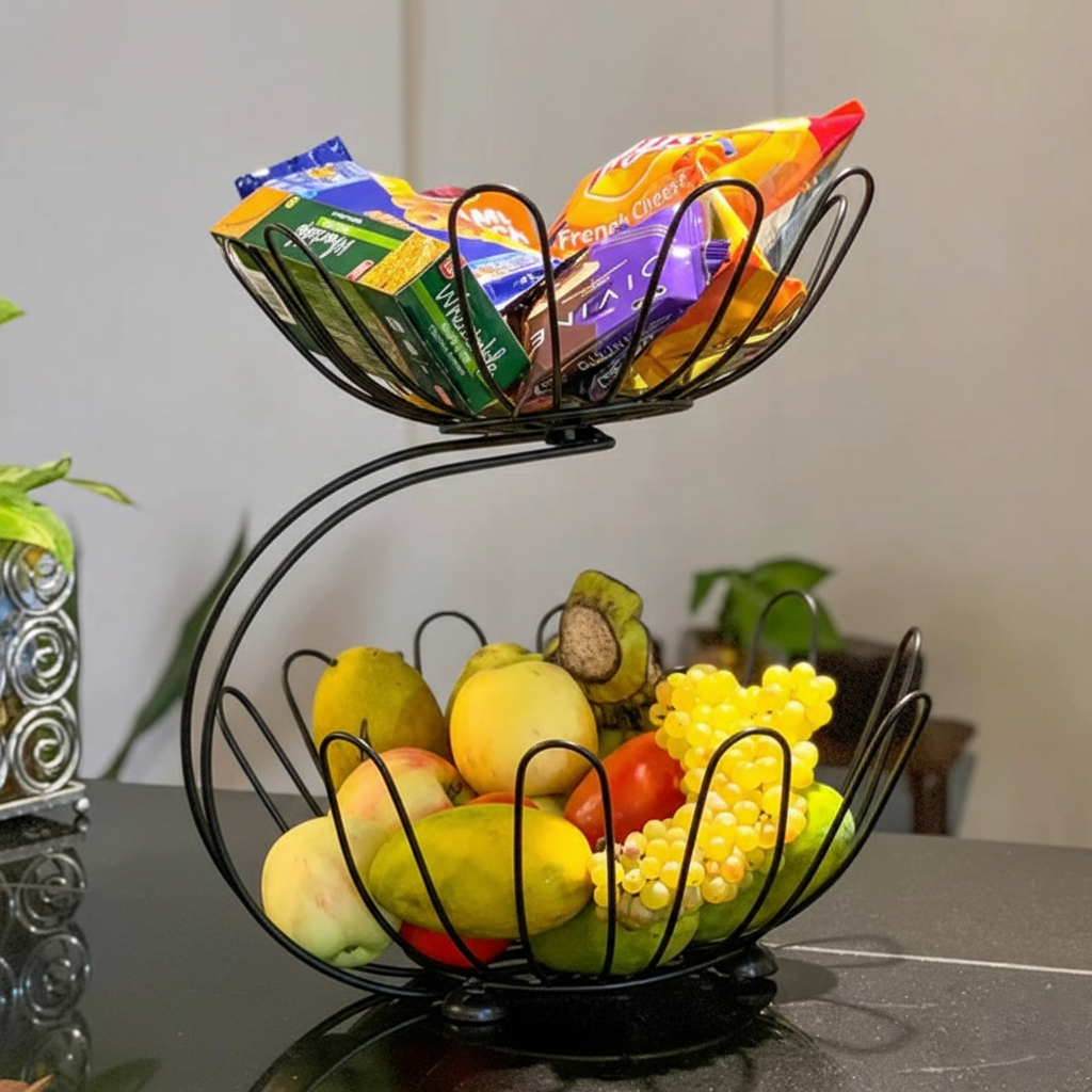 2-Tier Crescent Fruit Basket by Matrix