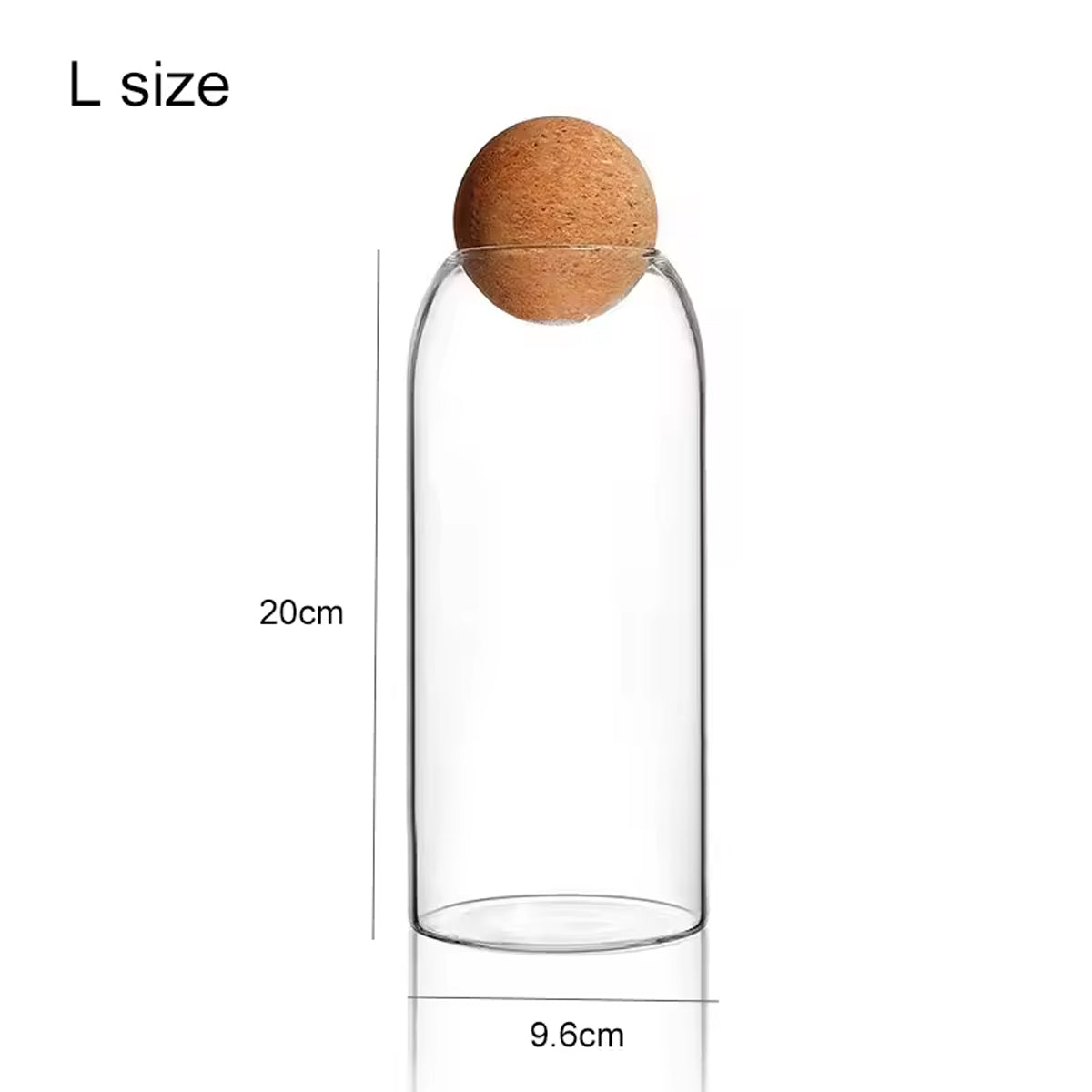 Glass storage Jar with wooden lid