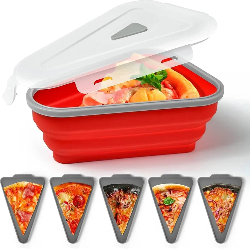 PizzaMate Reusable Storage Container with 5 Serving Trays