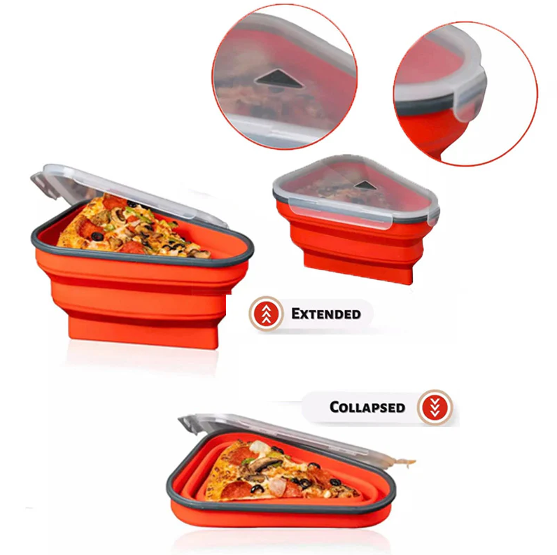 PizzaMate Reusable Storage Container with 5 Serving Trays