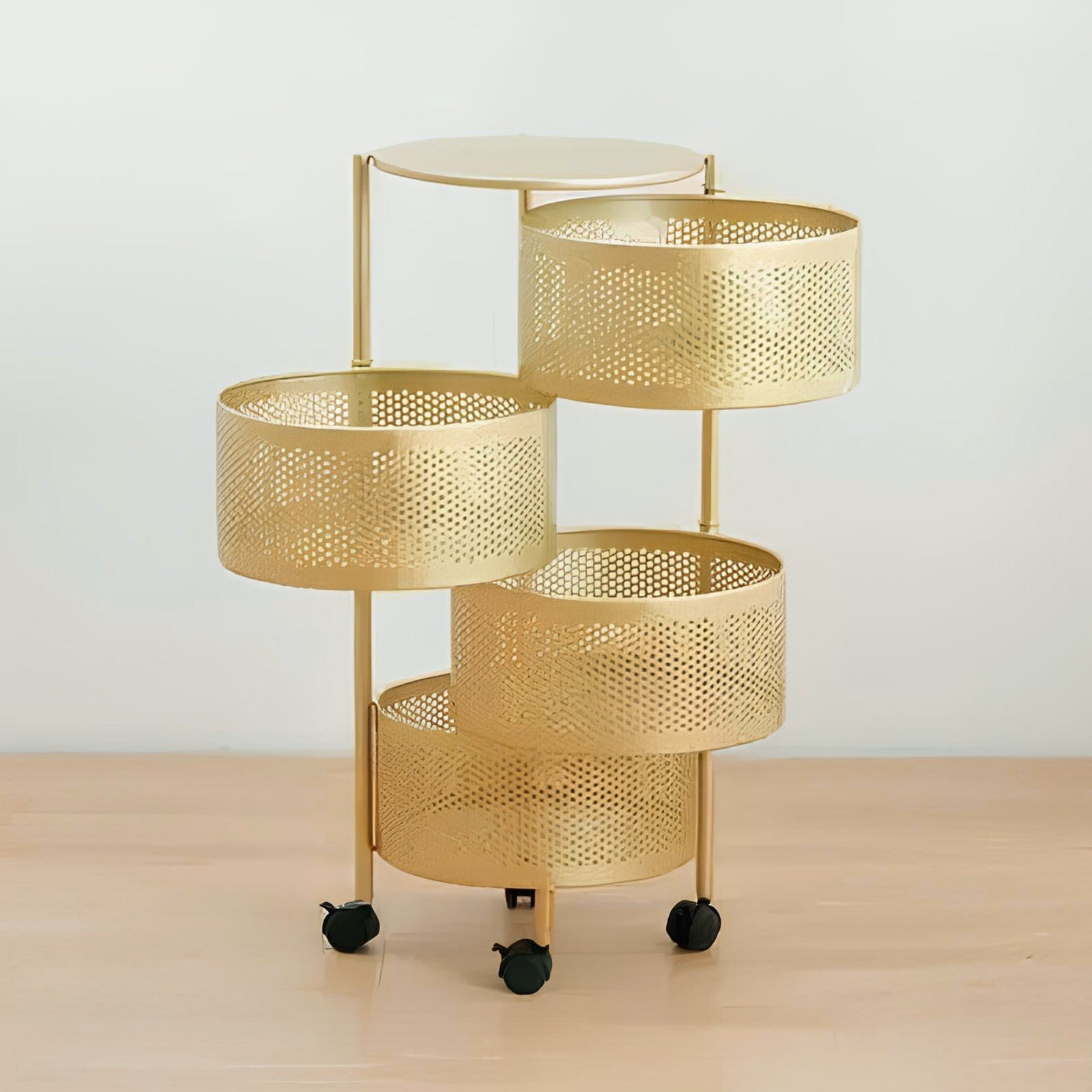 The Golden Edition Premium Round Metal Trolley by Matrix