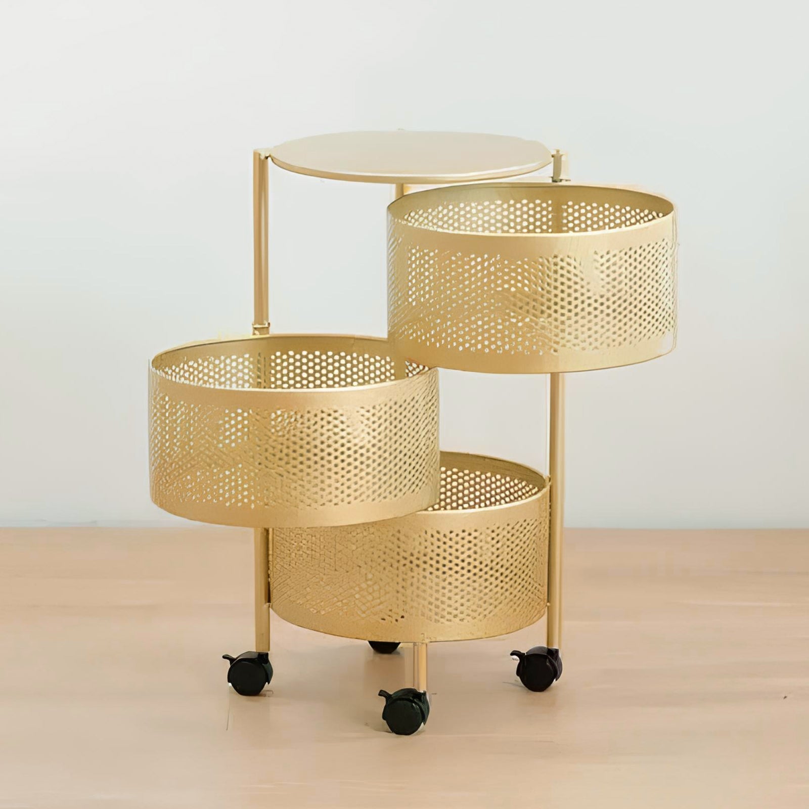 The Golden Edition Premium Round Metal Trolley by Matrix