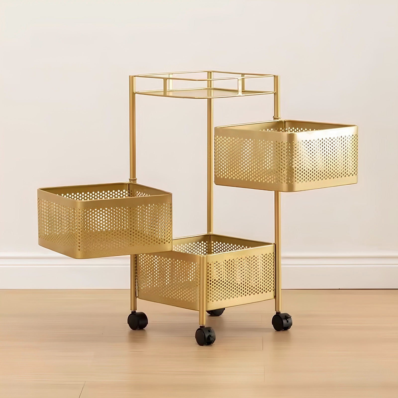 The Golden Edition Premium Round Metal Trolley by Matrix