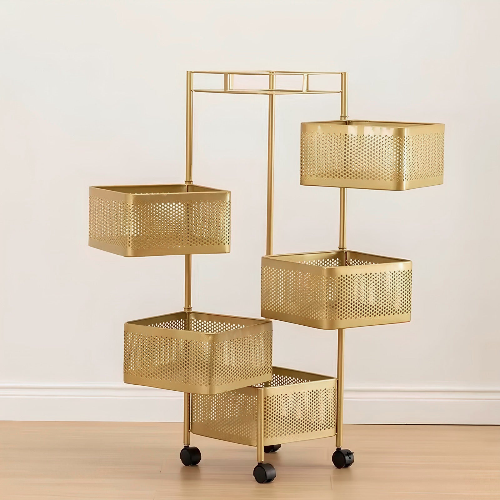 The Golden Edition Premium Round Metal Trolley by Matrix
