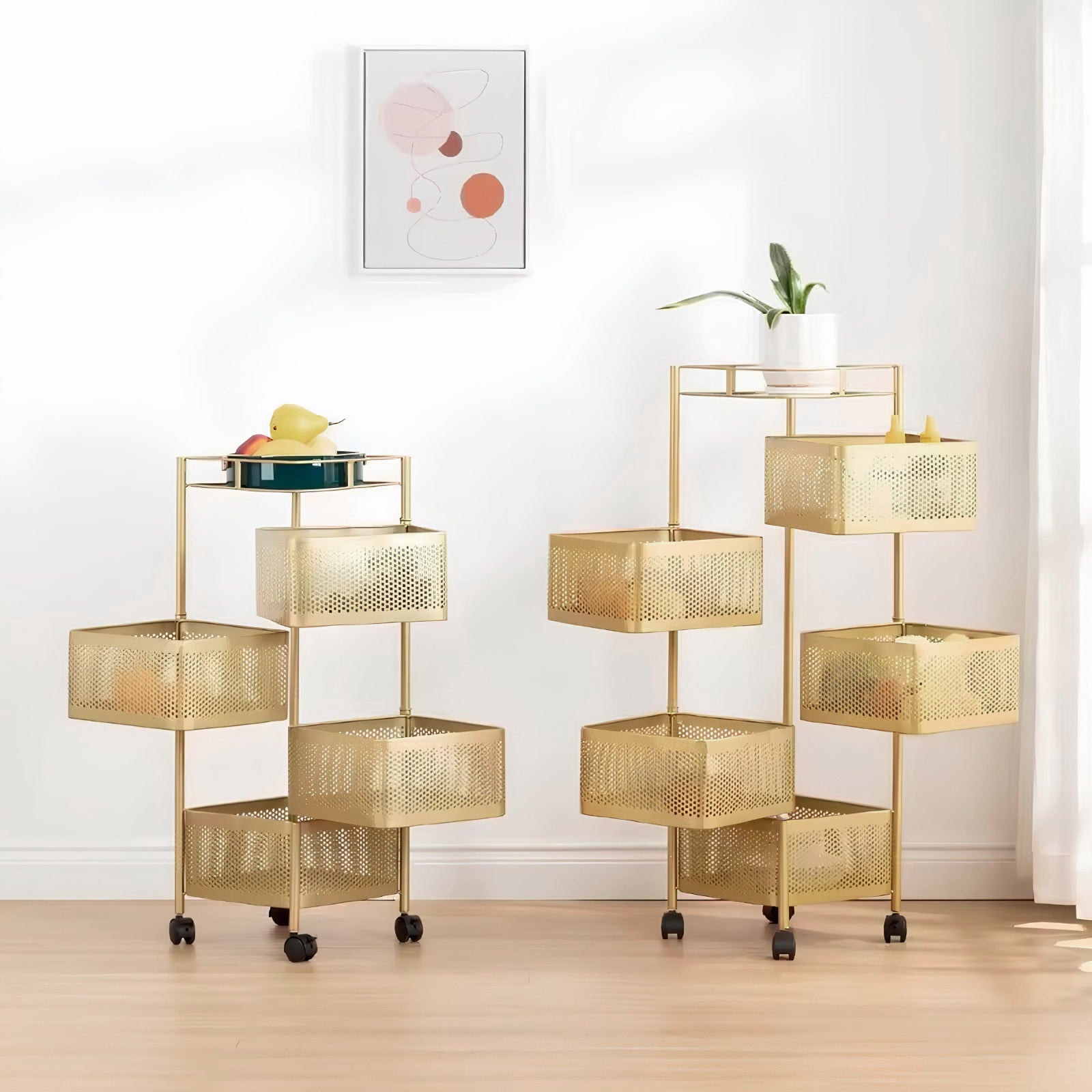 The Golden Edition Premium Round Metal Trolley by Matrix