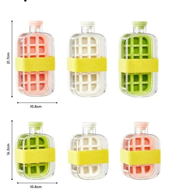 2-in-1 Ice Maker Water Bottle with Straw and Lid