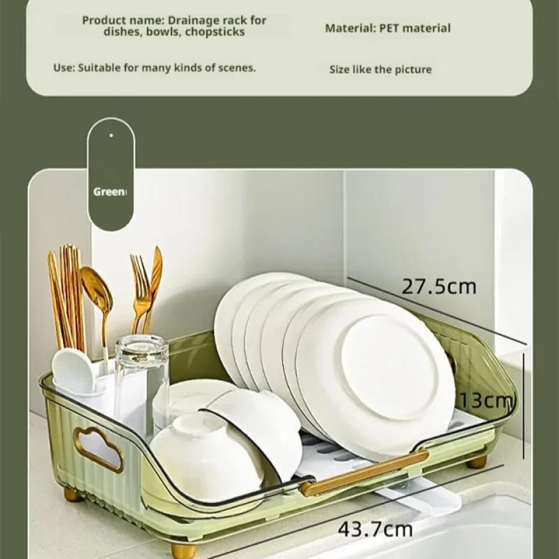 Transparent Dish Drainer Rack