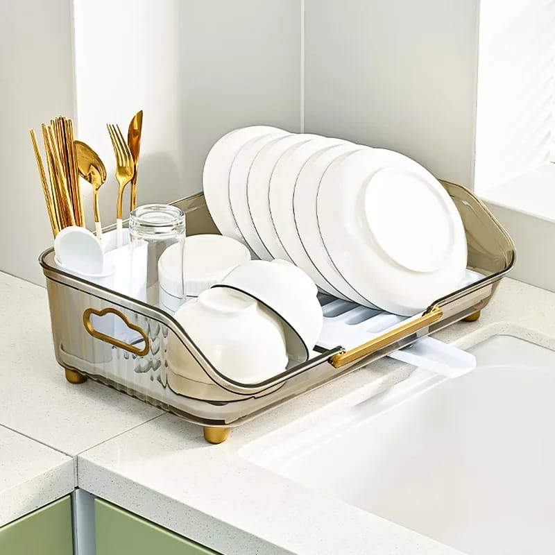 Transparent Dish Drainer Rack