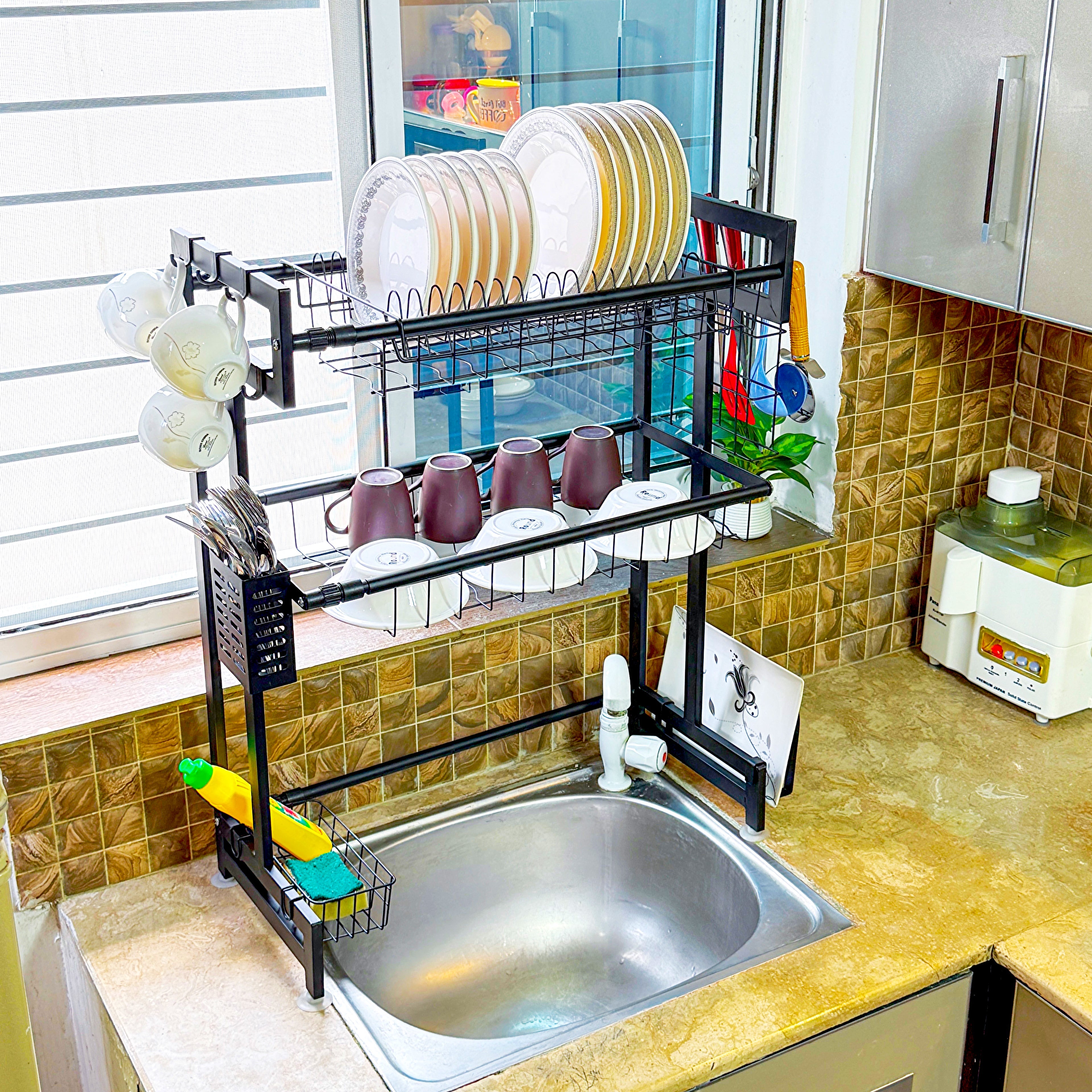 OverSink Dish Drying Rack By Matrix | Expandable 2-Tier